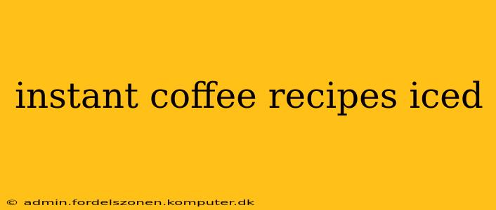 instant coffee recipes iced