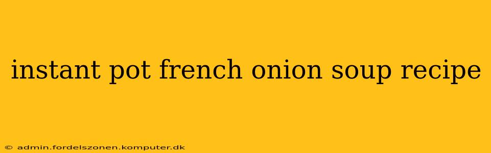 instant pot french onion soup recipe