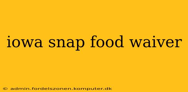 iowa snap food waiver