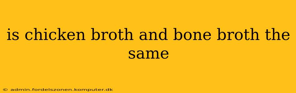 is chicken broth and bone broth the same