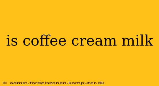 is coffee cream milk