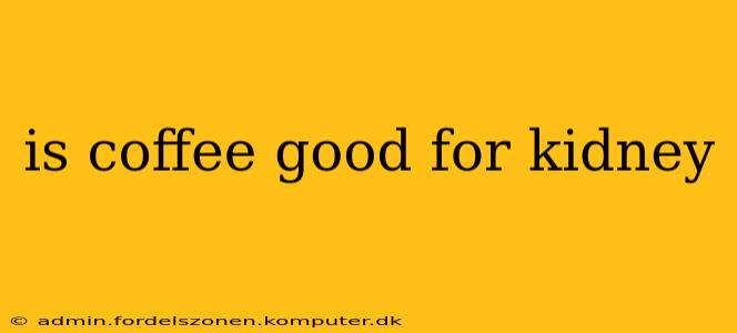 is coffee good for kidney