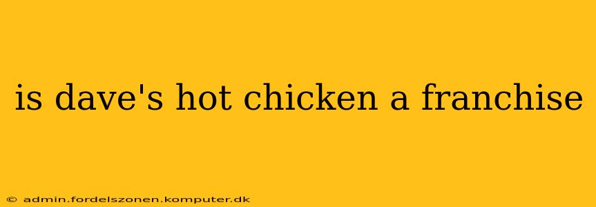 is dave's hot chicken a franchise