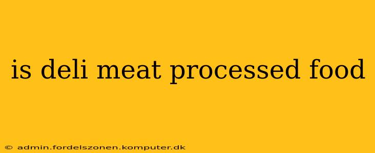 is deli meat processed food