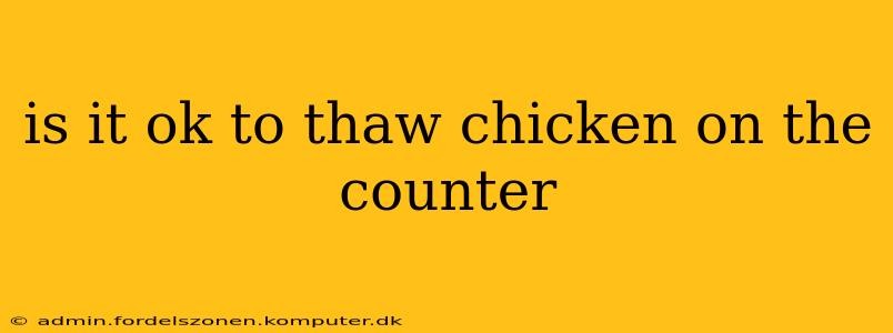 is it ok to thaw chicken on the counter