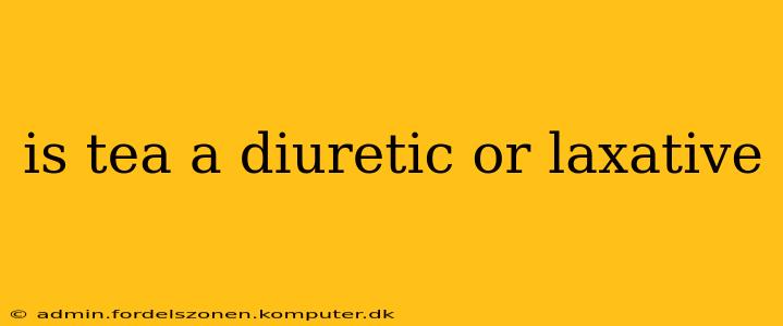 is tea a diuretic or laxative