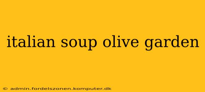 italian soup olive garden
