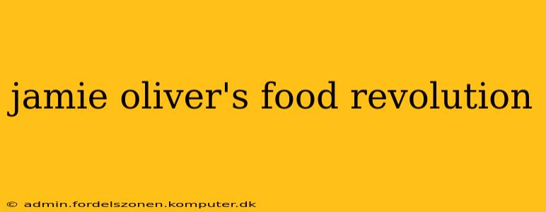 jamie oliver's food revolution