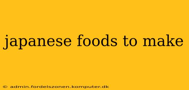 japanese foods to make