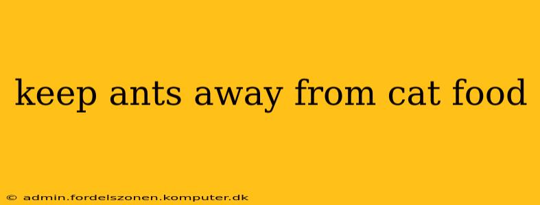 keep ants away from cat food