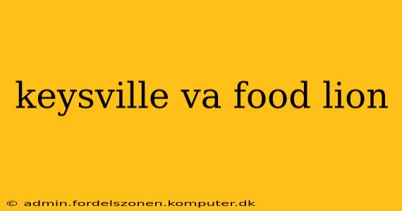 keysville va food lion
