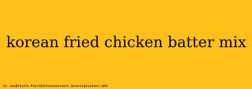 korean fried chicken batter mix
