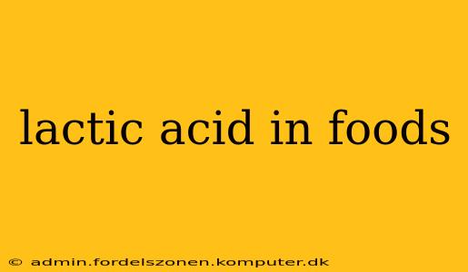 lactic acid in foods
