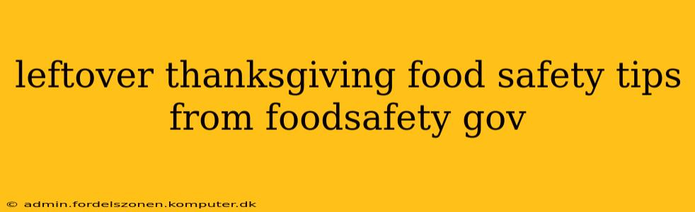 leftover thanksgiving food safety tips from foodsafety gov