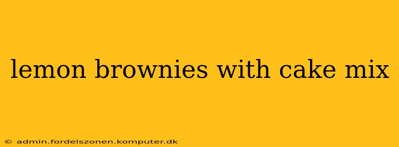 lemon brownies with cake mix