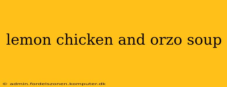 lemon chicken and orzo soup