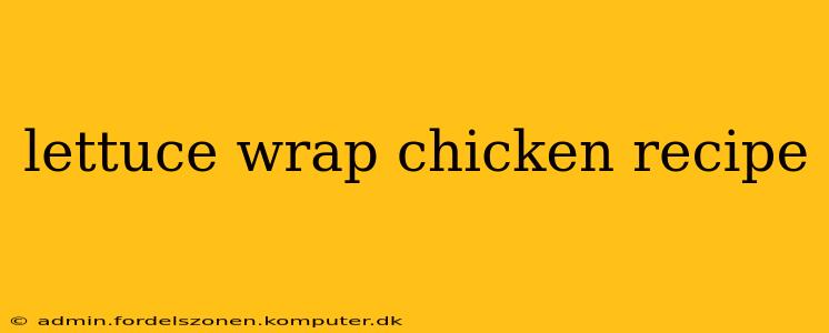 lettuce wrap chicken recipe