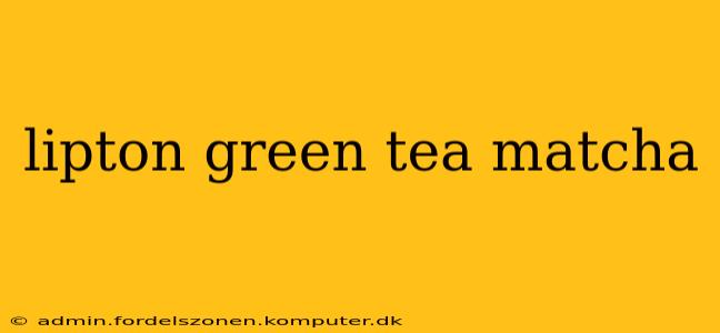 lipton green tea matcha