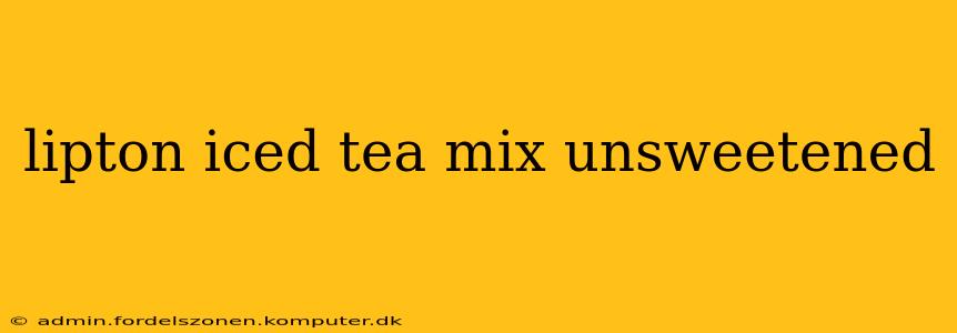 lipton iced tea mix unsweetened