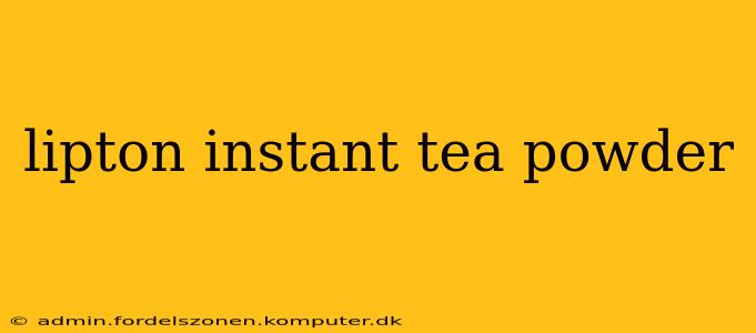 lipton instant tea powder