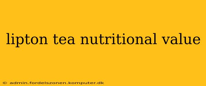 lipton tea nutritional value