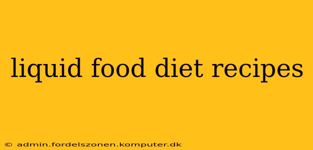 liquid food diet recipes