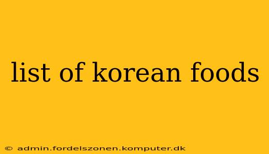 list of korean foods