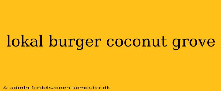 lokal burger coconut grove