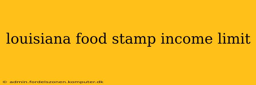 louisiana food stamp income limit