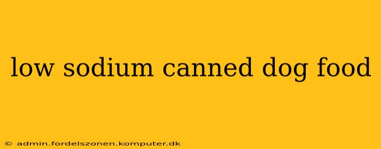 low sodium canned dog food