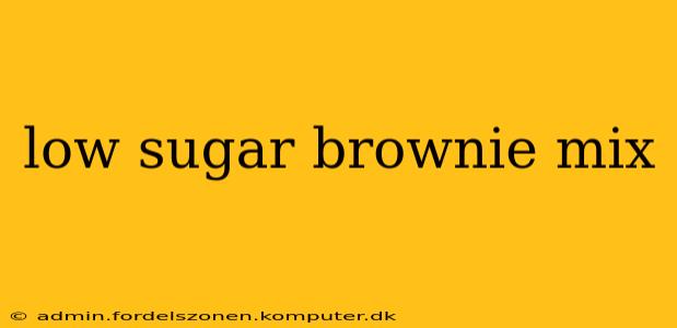low sugar brownie mix