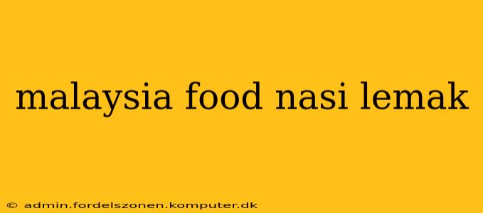 malaysia food nasi lemak