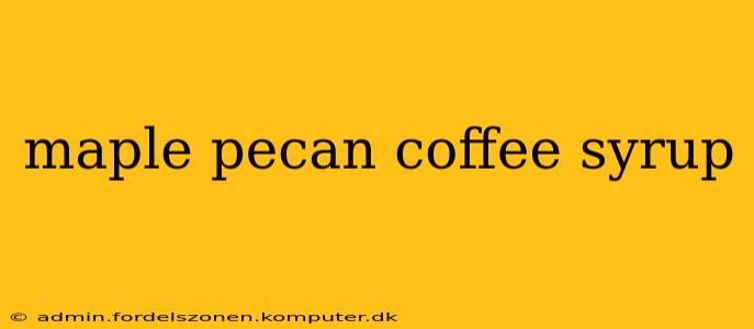 maple pecan coffee syrup