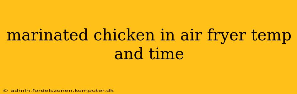 marinated chicken in air fryer temp and time