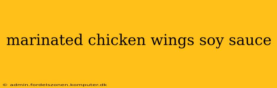 marinated chicken wings soy sauce