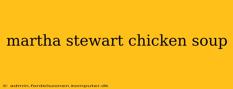 martha stewart chicken soup