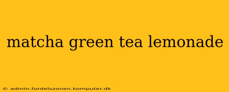matcha green tea lemonade