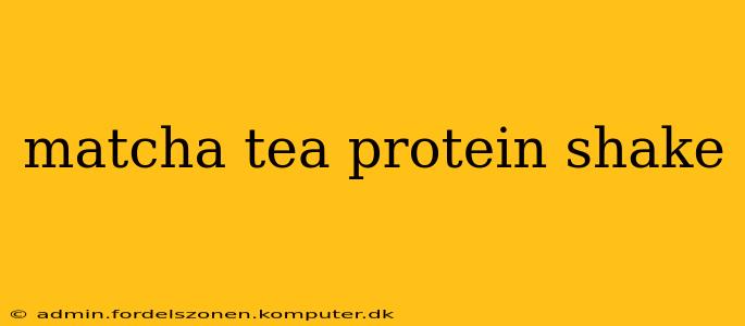 matcha tea protein shake