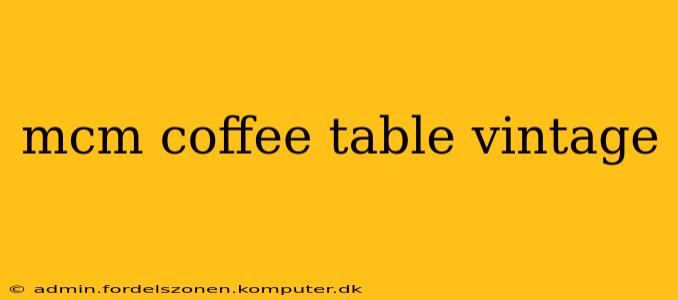 mcm coffee table vintage