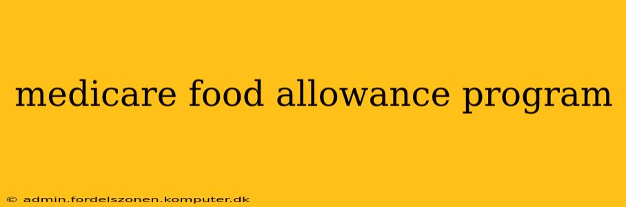 medicare food allowance program
