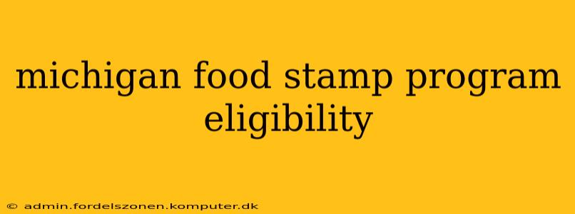 michigan food stamp program eligibility