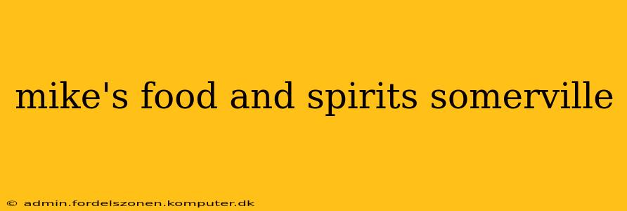 mike's food and spirits somerville