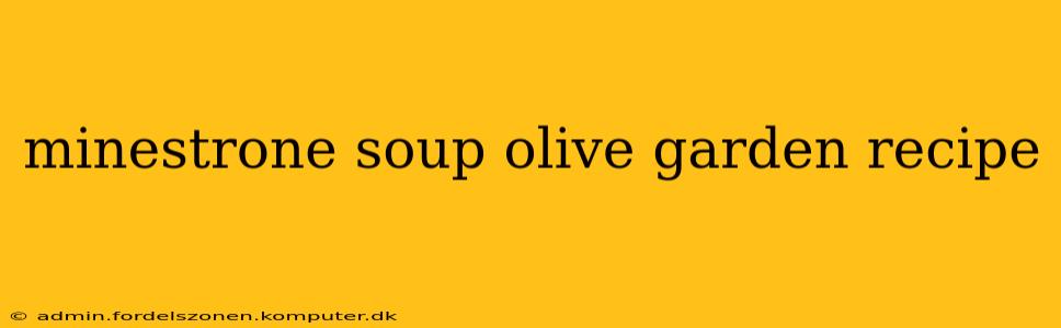minestrone soup olive garden recipe
