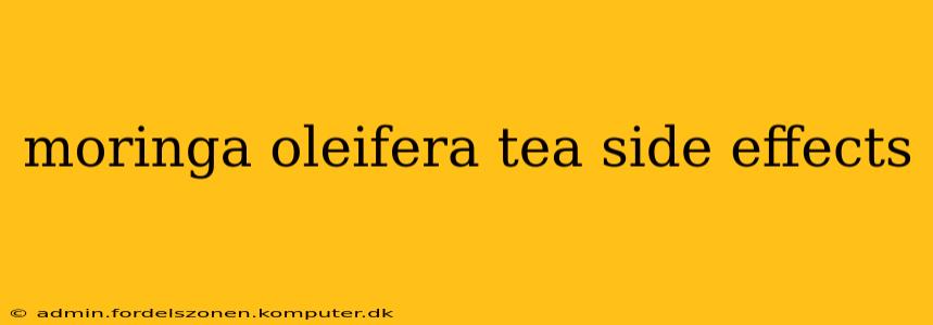 moringa oleifera tea side effects