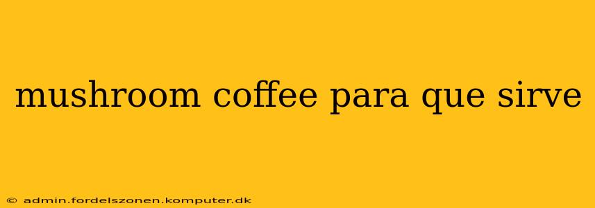 mushroom coffee para que sirve