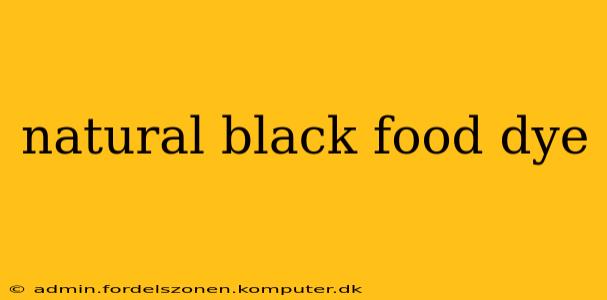 natural black food dye