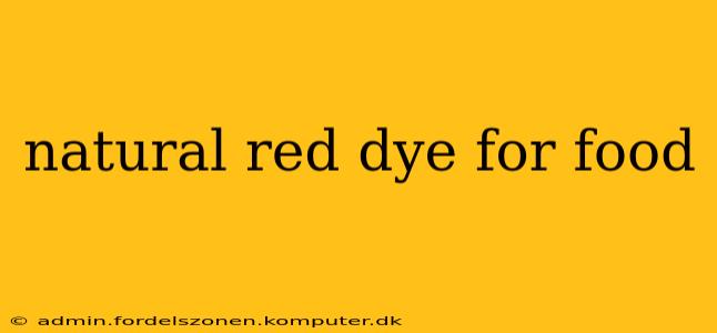 natural red dye for food
