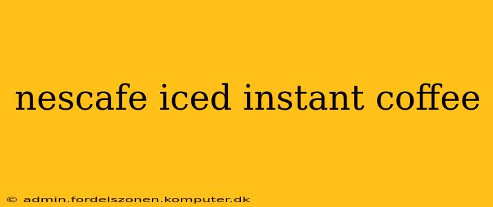 nescafe iced instant coffee