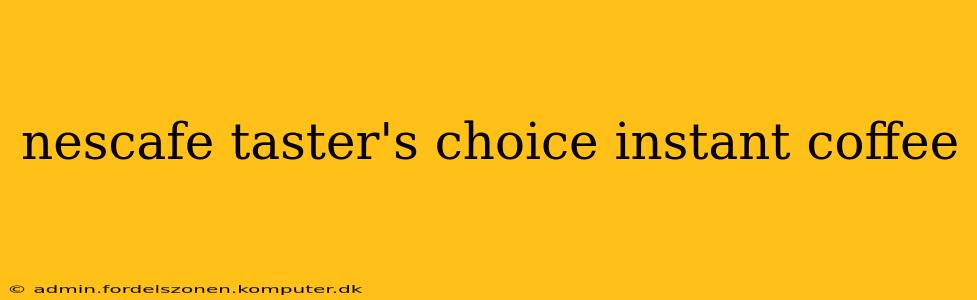 nescafe taster's choice instant coffee