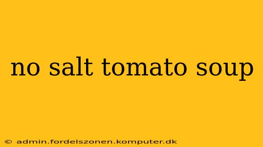 no salt tomato soup